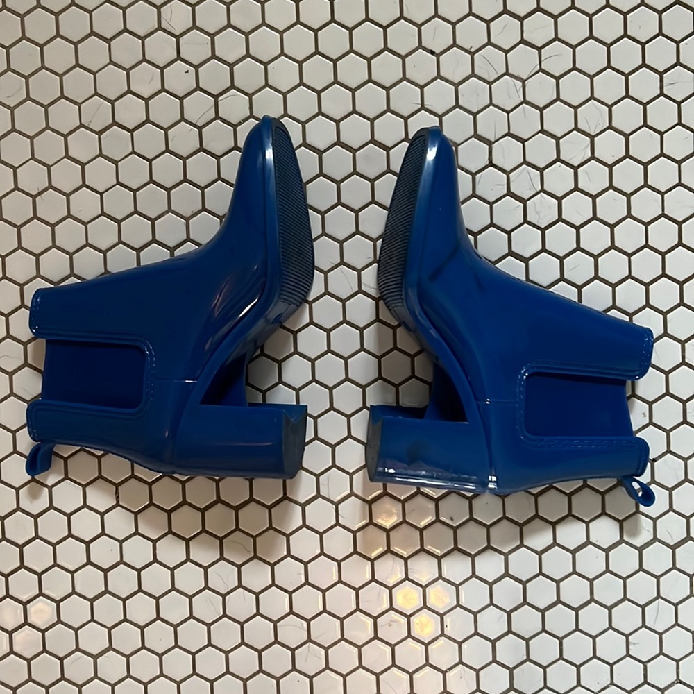 JEFFREY CAMPBELL BLUE RAIN BOOTIE